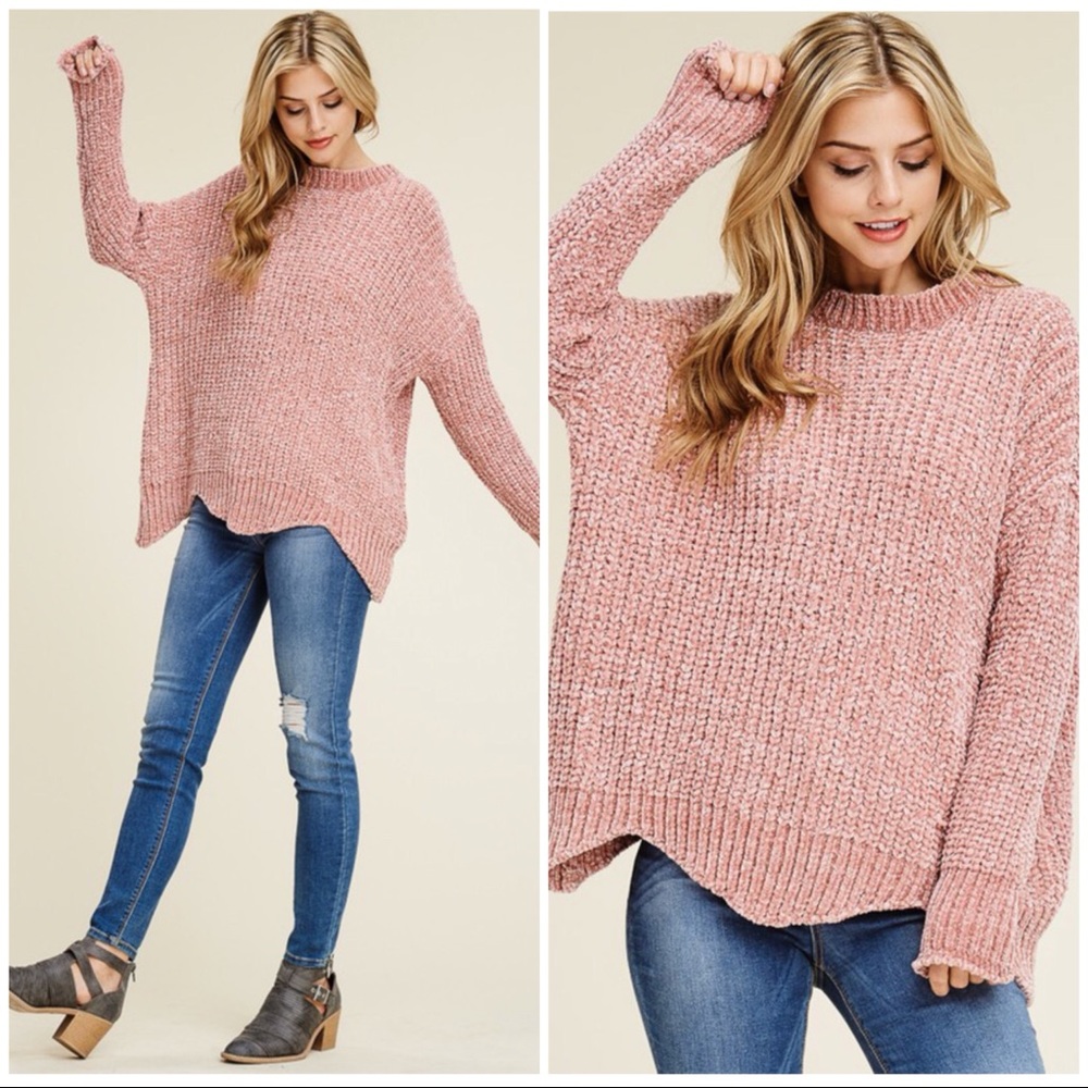 BESTSELLER LAST 2‼️SOFT chenille hem - sweater top - Picture 4 of 5